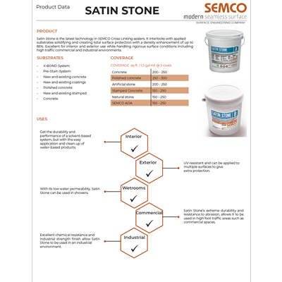 Tech Sheet - Satin Stone